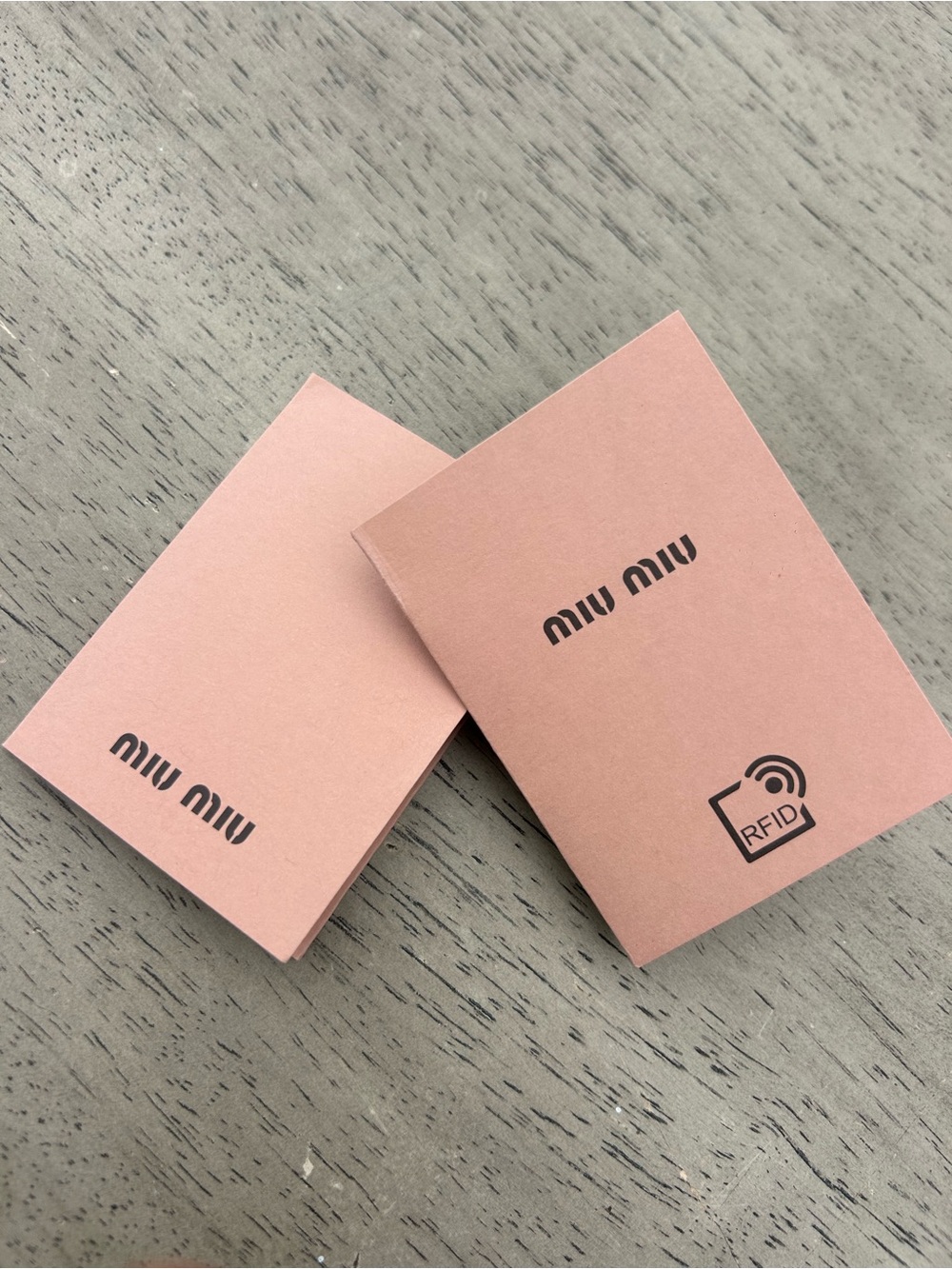 Miu Miu Authentic RFID Card and Care Booklet Set Prada Group